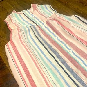 Anthropologie Cloth & Stone Sleeveless Multi Colored Striped Button down Top